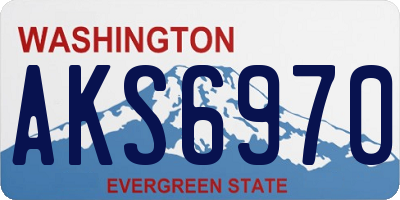 WA license plate AKS6970