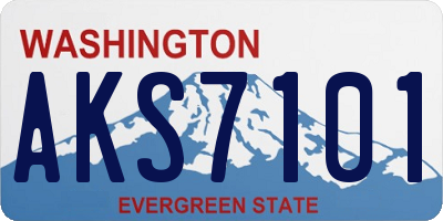 WA license plate AKS7101