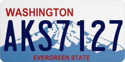 WA license plate AKS7127