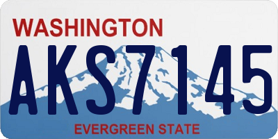 WA license plate AKS7145
