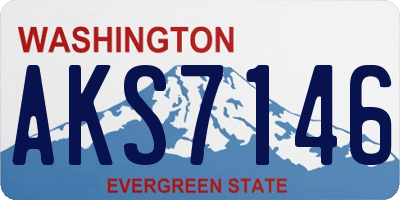 WA license plate AKS7146