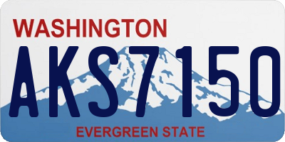 WA license plate AKS7150