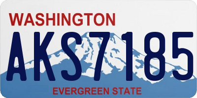 WA license plate AKS7185