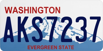 WA license plate AKS7237