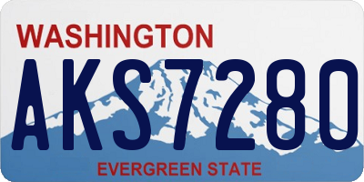 WA license plate AKS7280