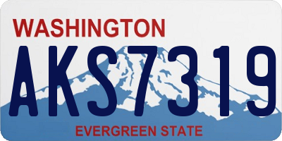 WA license plate AKS7319