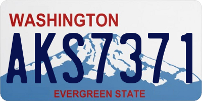 WA license plate AKS7371