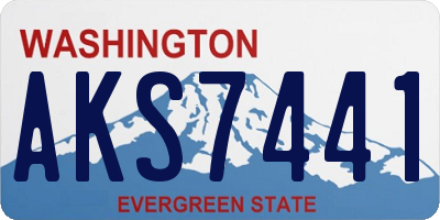 WA license plate AKS7441