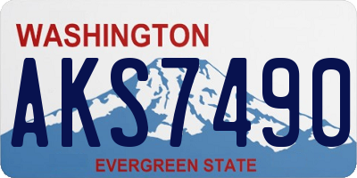 WA license plate AKS7490