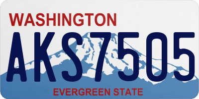 WA license plate AKS7505