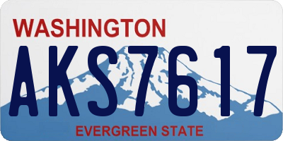 WA license plate AKS7617