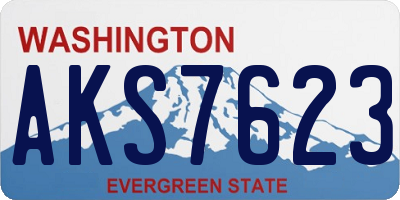 WA license plate AKS7623