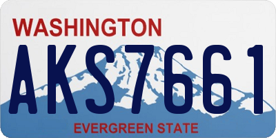 WA license plate AKS7661