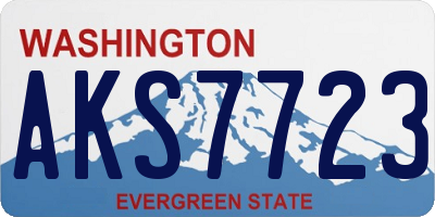 WA license plate AKS7723