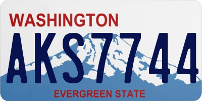 WA license plate AKS7744