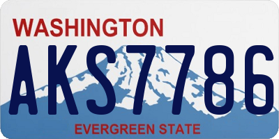 WA license plate AKS7786