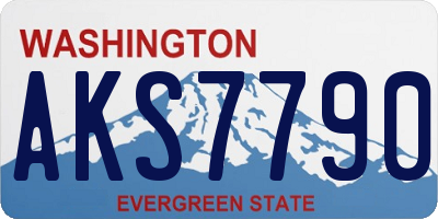 WA license plate AKS7790