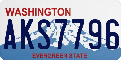 WA license plate AKS7796