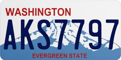 WA license plate AKS7797