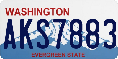 WA license plate AKS7883