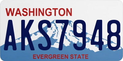 WA license plate AKS7948