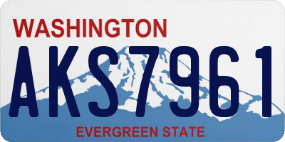 WA license plate AKS7961