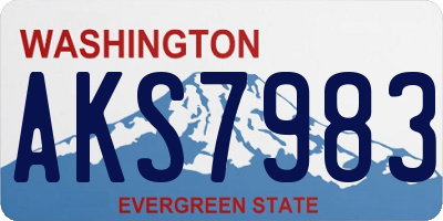 WA license plate AKS7983