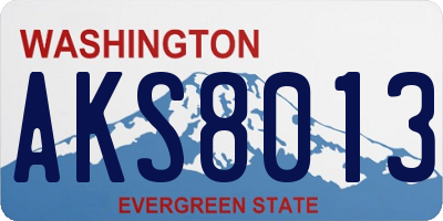 WA license plate AKS8013
