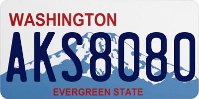 WA license plate AKS8080