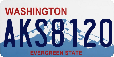 WA license plate AKS8120