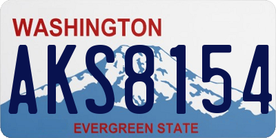 WA license plate AKS8154