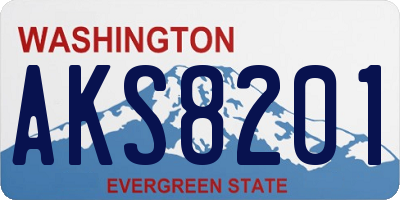 WA license plate AKS8201