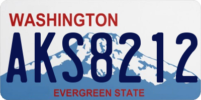WA license plate AKS8212