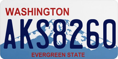 WA license plate AKS8260