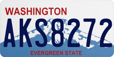 WA license plate AKS8272