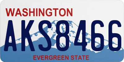 WA license plate AKS8466