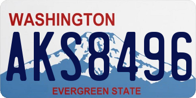 WA license plate AKS8496