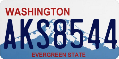 WA license plate AKS8544