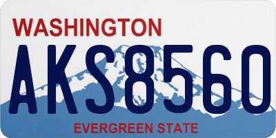 WA license plate AKS8560