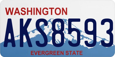 WA license plate AKS8593