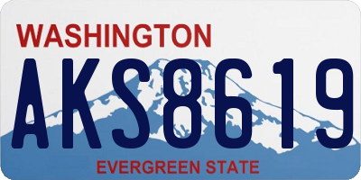 WA license plate AKS8619