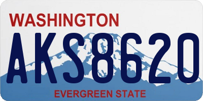 WA license plate AKS8620