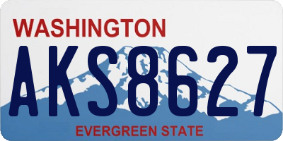 WA license plate AKS8627