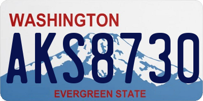 WA license plate AKS8730
