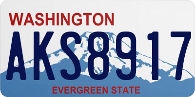 WA license plate AKS8917