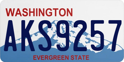 WA license plate AKS9257