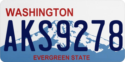 WA license plate AKS9278