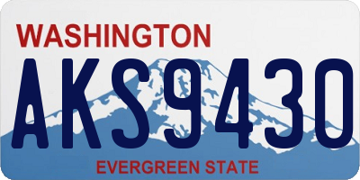 WA license plate AKS9430