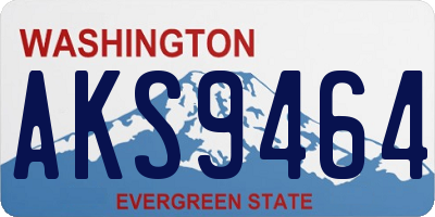 WA license plate AKS9464