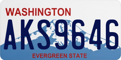 WA license plate AKS9646